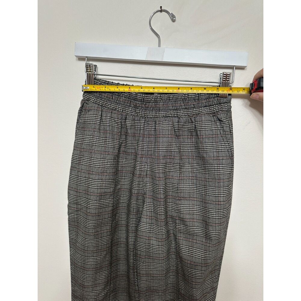 Abercrombie & Fitch XS Plaid Pull-On Pants High Rise Trouser Preppy 90s